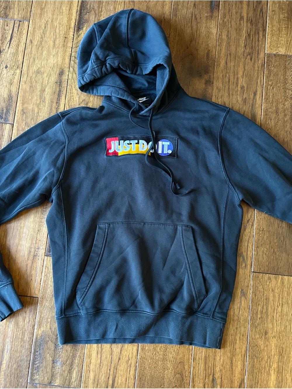 black nike just do it hoodie Adult S